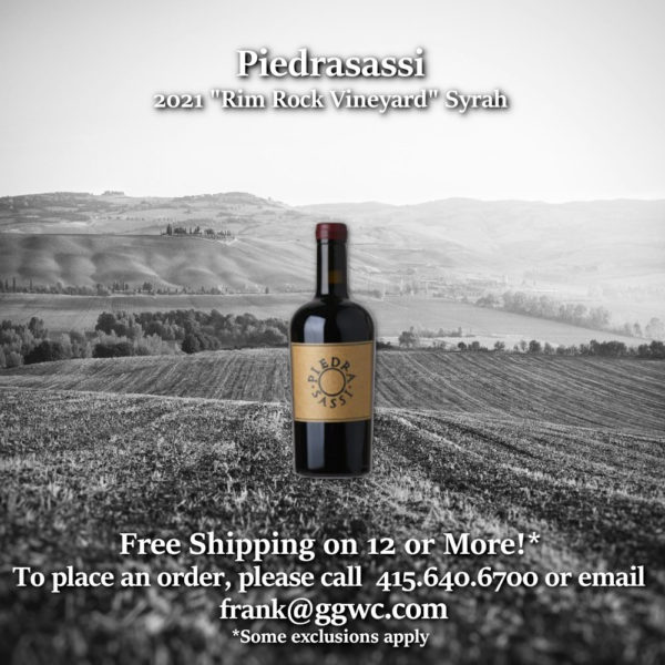 Piedrasassi 2021 Syrah “Rim Rock Vineyard” Arroyo Grande