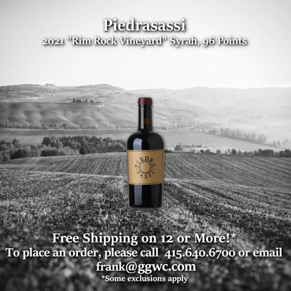 Piedrasassi 2021 Syrah “Rim Rock Vineyard” Arroyo Grande